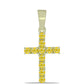 Cruce Pandantiv din Argint 925 Placat cu Aur ( 1.21 grame ) cu Safir Rosebery Galben 0.46 Carate