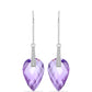 Cercei din Argint 925 ( 1.98 grame ) cu Ametist Rose de France și Topaz Alb 10.25 Carate