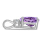 Pandantiv din Argint 925 ( 0.67 grame ) cu Ametist Rose de France și Topaz Alb 0.96 Carate
