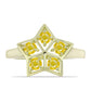 Inel din Argint 925 Placat cu Aur ( 2.97 grame ) cu Safir Rosebery Galben 0.63 Carate