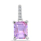 Pandantiv din Argint 925 ( 0.86 grame ) cu Ametist Rose de France și Topaz Alb 2.14 Carate