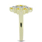 Inel din Argint 925 Placat cu Aur ( 4.01 grame ) cu Safir Rosebery Galben și Topaz Alb 2.15 Carate