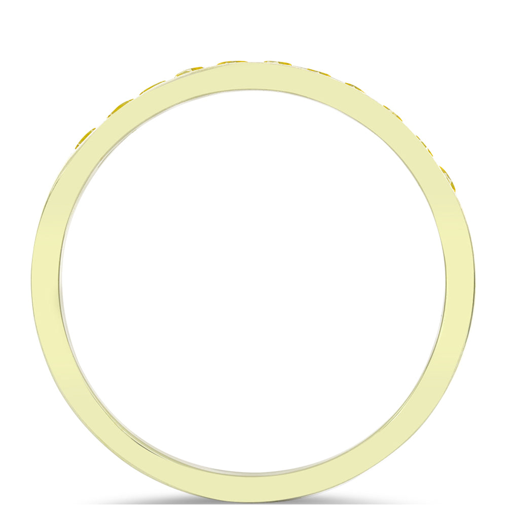 Inel din Argint 925 Placat cu Aur ( 1.89 grame ) cu Safir Rosebery Galben 0.45 Carate