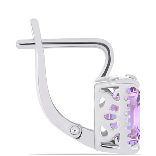 Cercei din Argint 925 ( 4.15 grame ) cu Ametist Rose de France 4.5 Carate