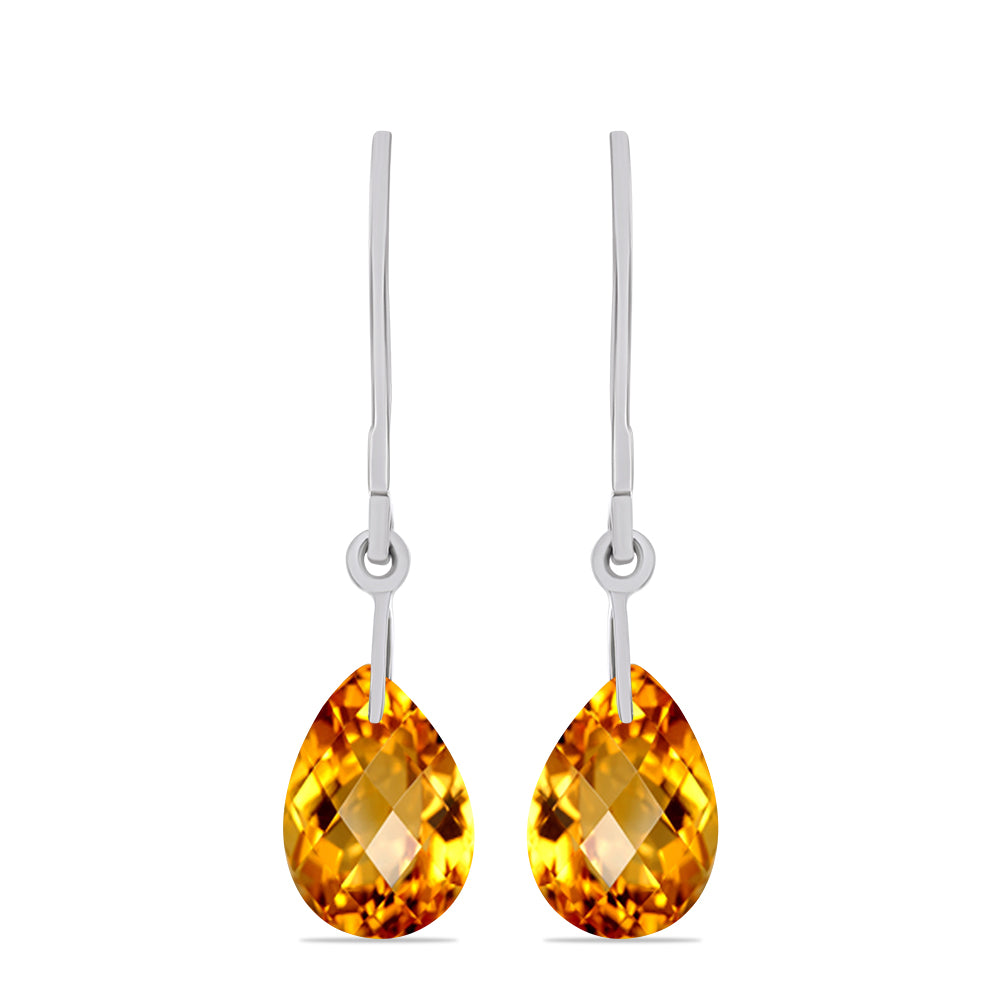 Cercei din Argint 925 ( 0.92 grame ) cu Citrin Ural 3.56 Carate 1 