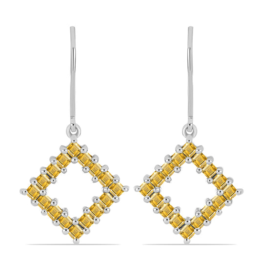 Cercei din Argint 925 ( 3.09 grame ) cu Citrin Ural 1.65 Carate