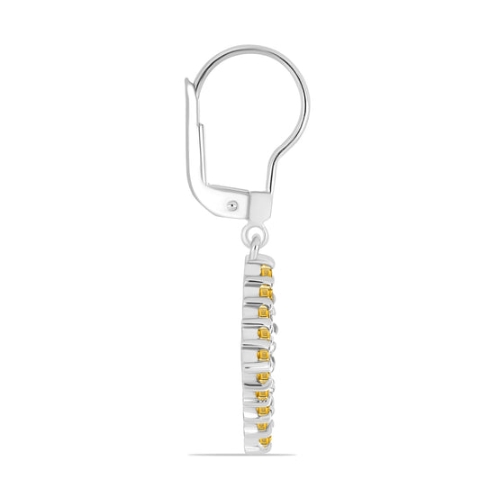 Cercei din Argint 925 ( 3.09 grame ) cu Citrin Ural 1.65 Carate