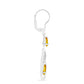 Cercei din Argint 925 ( 3.5 grame ) cu Citrin Ural și Topaz Alb 2.11 Carate