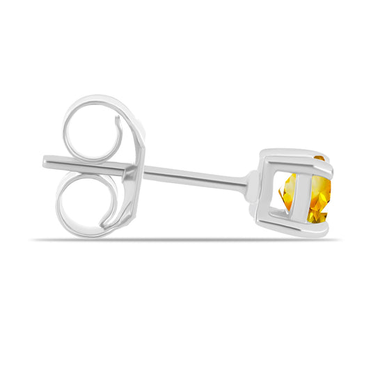 Cercei din Argint 925 ( 0.87 grame ) cu Citrin Ural 0.45 Carate