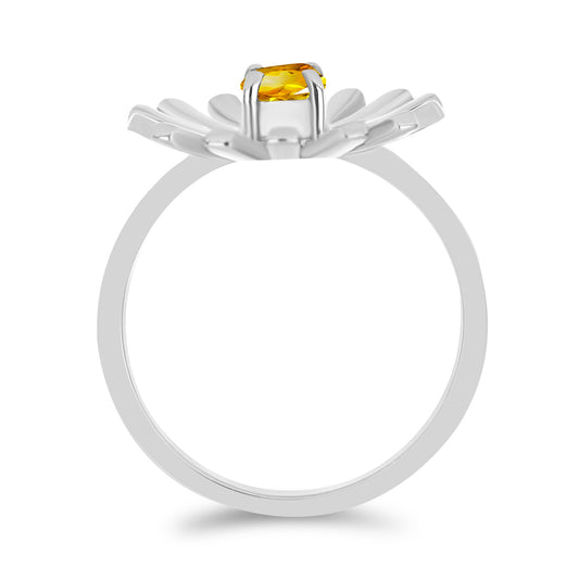 Inel din Argint 925 ( 3.82 grame ) cu Citrin Ural 0.46 Carate