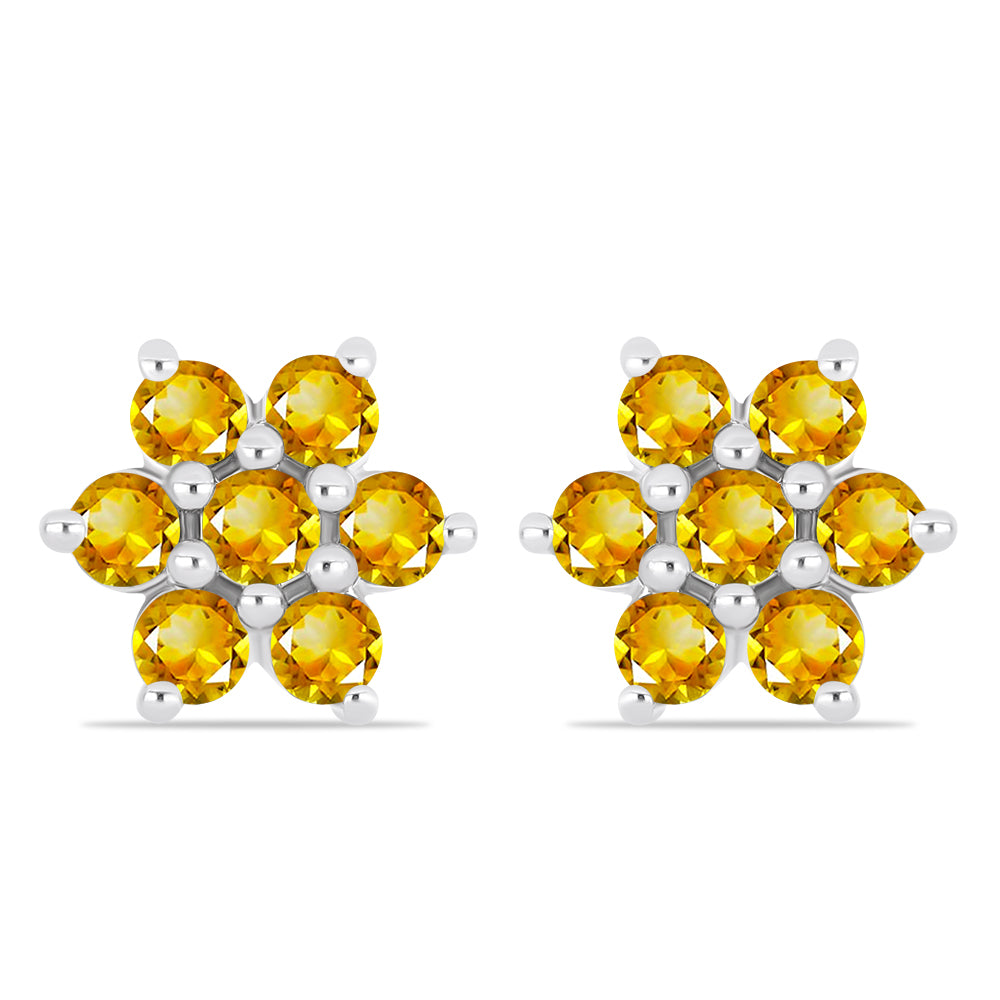 Cercei din Argint 925 ( 1.54 grame ) cu Citrin Ural 0.82 Carate