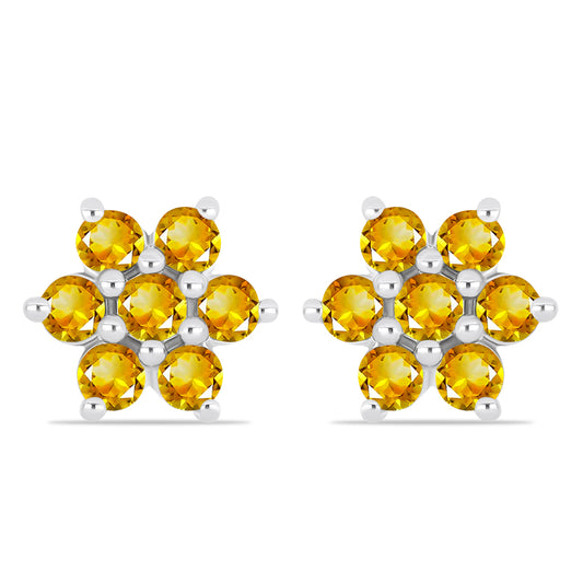 Cercei din Argint 925 ( 1.54 grame ) cu Citrin Ural 0.82 Carate