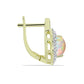 Cercei din Argint 925 Placat cu Aur ( 3.85 grame ) cu Opal Etiopian Lega Dembi și Topaz Alb 1.95 Carate