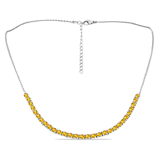 Colier din Argint 925 ( 8.6 grame ) cu Citrin Ural 4.41 Carate