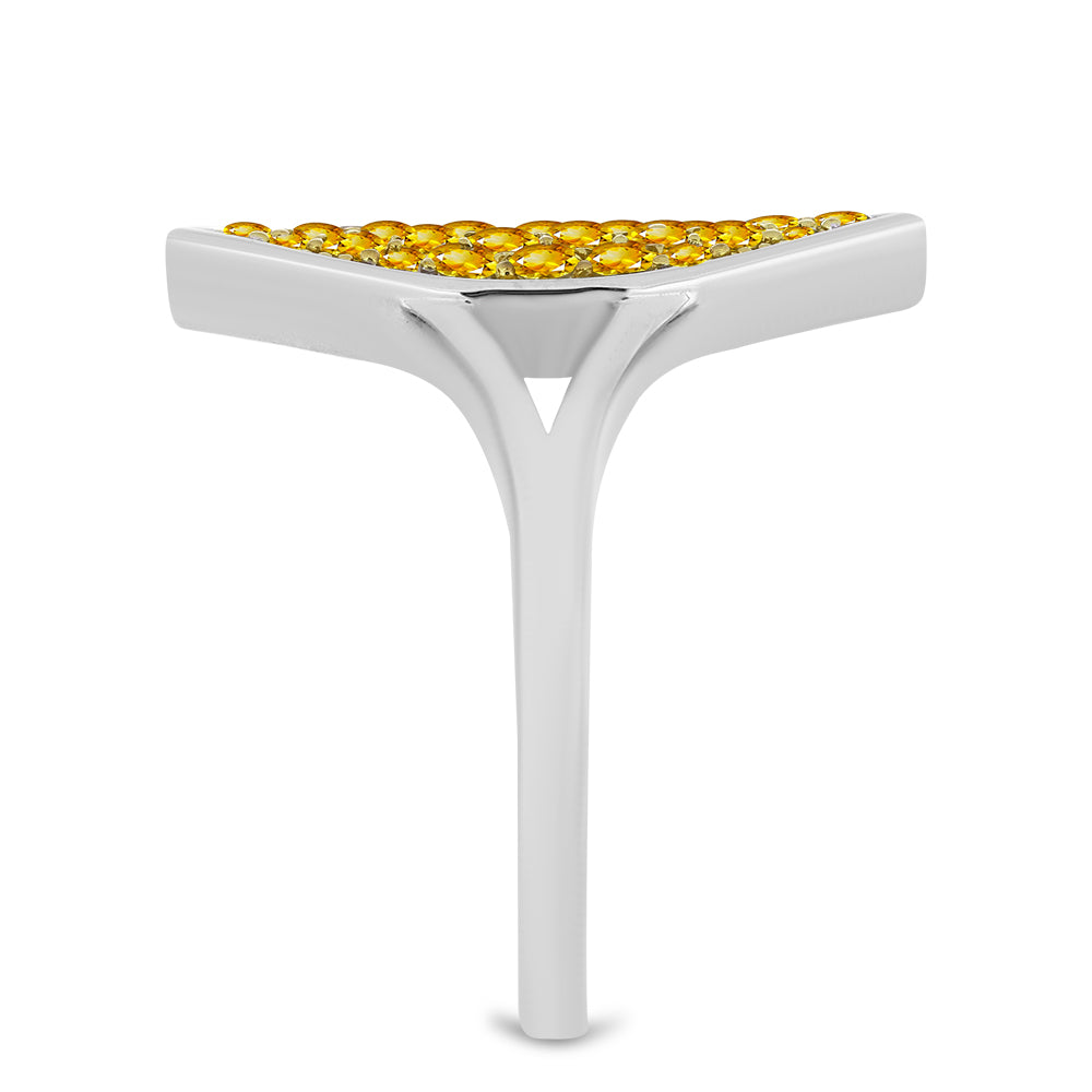 Inel din Argint 925 ( 4.29 grame ) cu Citrin Ural 1.06 Carate 4 