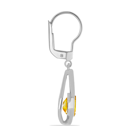 Cercei din Argint 925 ( 2.9 grame ) cu Citrin Ural 2.31 Carate