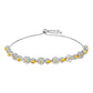 Brățară din Argint 925 ( 10.61 grame ) cu Citrin Ural și Topaz Alb 2.57 Carate