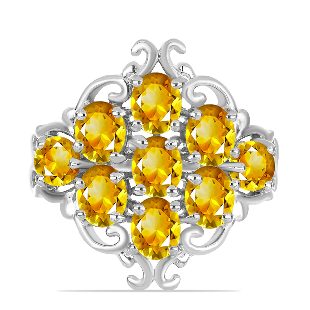 Inel din Argint 925 ( 3.91 grame ) cu Citrin Ural 2.79 Carate 1 