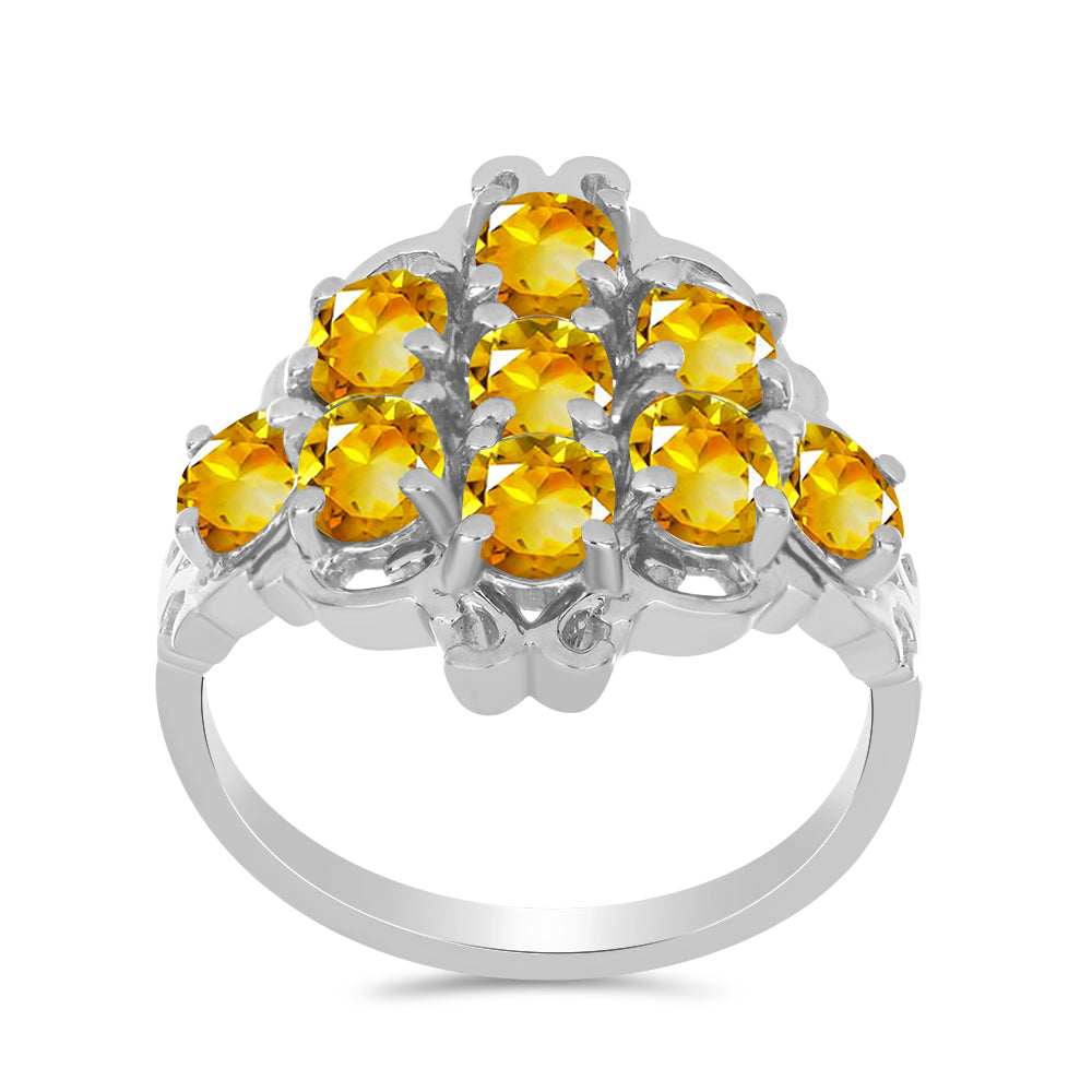 Inel din Argint 925 ( 3.91 grame ) cu Citrin Ural 2.79 Carate 3 