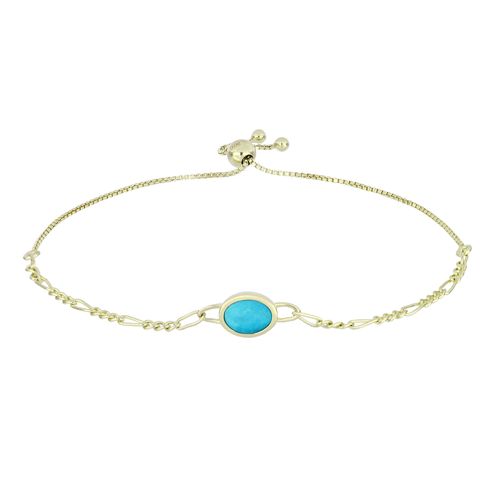 Brățară din Argint 925 Placat cu Aur ( 3.33 grame ) cu Turcoaz ”Frumoasa Adormită” 0.86 Carate