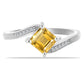 Inel din Argint 925 ( 2.85 grame ) cu Citrin Ural și Topaz Alb 1.21 Carate