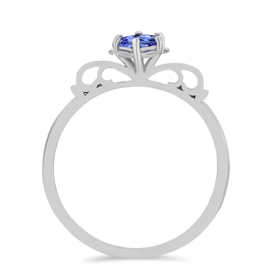 Inel din Argint 925 ( 1.94 grame ) cu Tanzanit 0.45 Carate