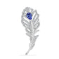 Broşă din Argint 925 ( 4.71 grame ) cu Tanzanit și Topaz Alb 1.34 Carate