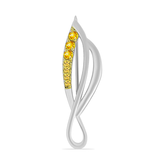 Broşă din Argint 925 ( 2.4 grame ) cu Citrin Ural 0.19 Carate