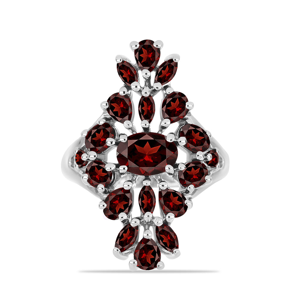 Inel din Argint 925 ( 4.76 grame ) cu Granat Barton 3.79 Carate 1 