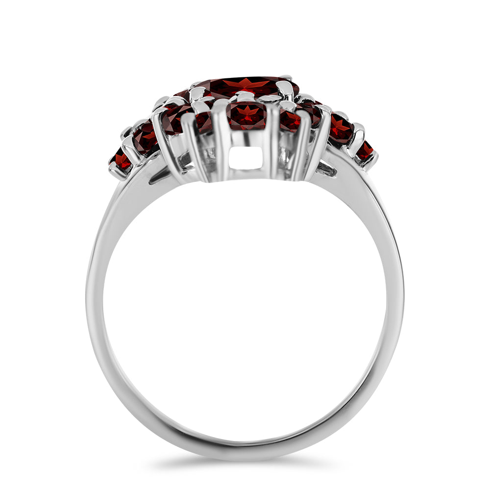 Inel din Argint 925 ( 4.76 grame ) cu Granat Barton 3.79 Carate 2 