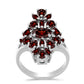 Inel din Argint 925 ( 4.76 grame ) cu Granat Barton 3.79 Carate