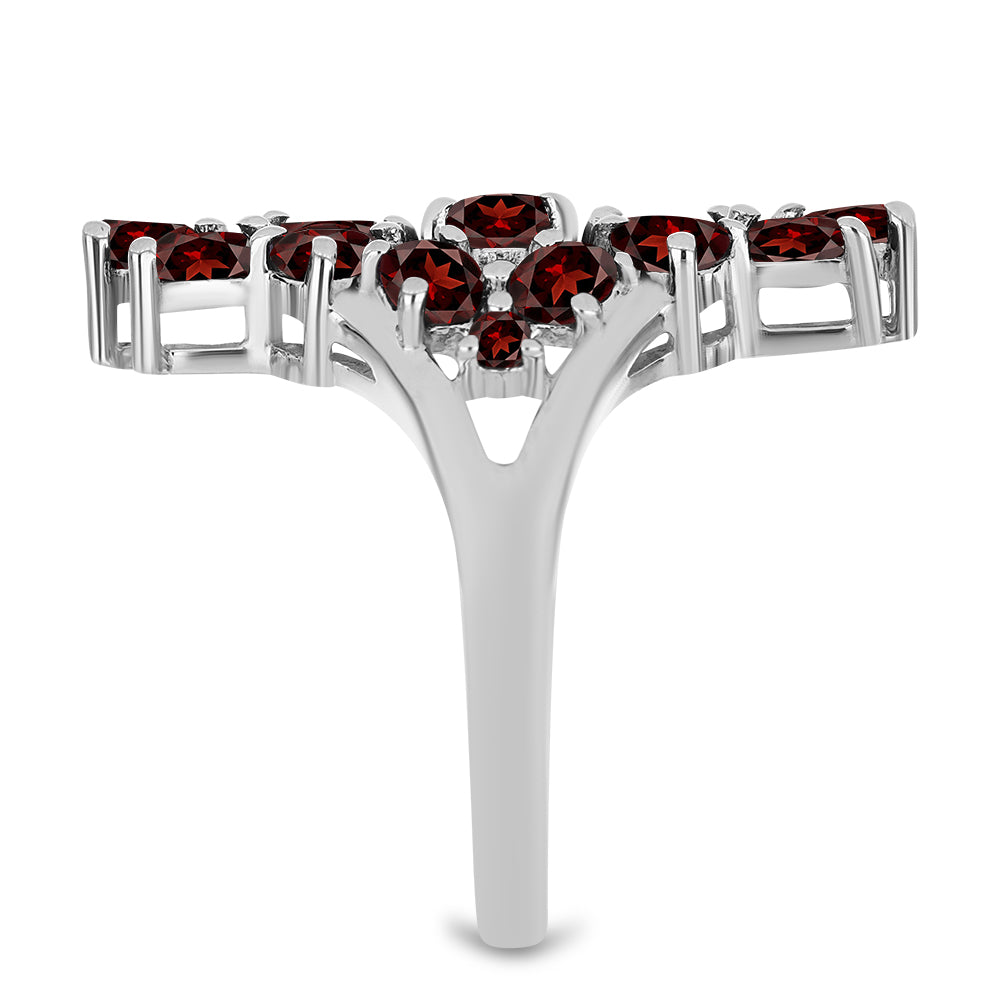 Inel din Argint 925 ( 4.76 grame ) cu Granat Barton 3.79 Carate