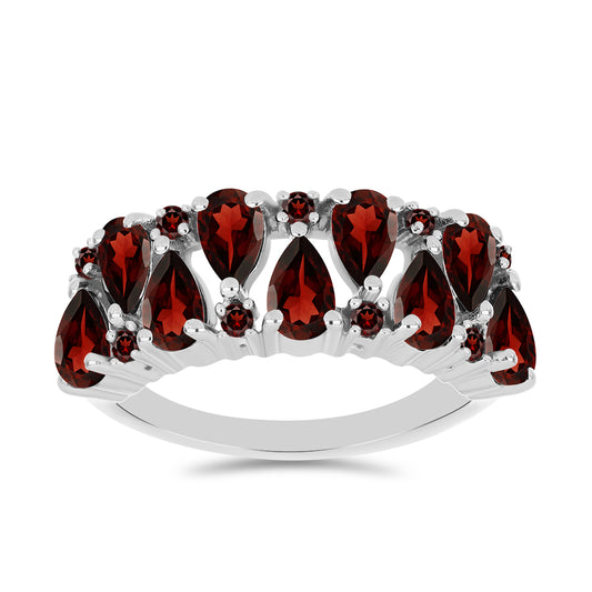 Inel din Argint 925 ( 3.16 grame ) cu Granat Barton 2.67 Carate