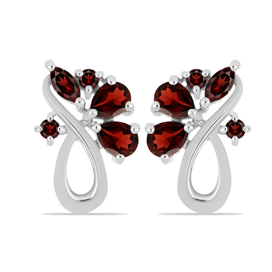 Cercei din Argint 925 ( 2.51 grame ) cu Granat Barton 1.92 Carate