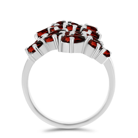 Inel din Argint 925 ( 5.44 grame ) cu Granat Barton 4.99 Carate