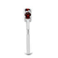 Inel din Argint 925 ( 1.77 grame ) cu Granat Barton și Topaz Alb 0.71 Carate