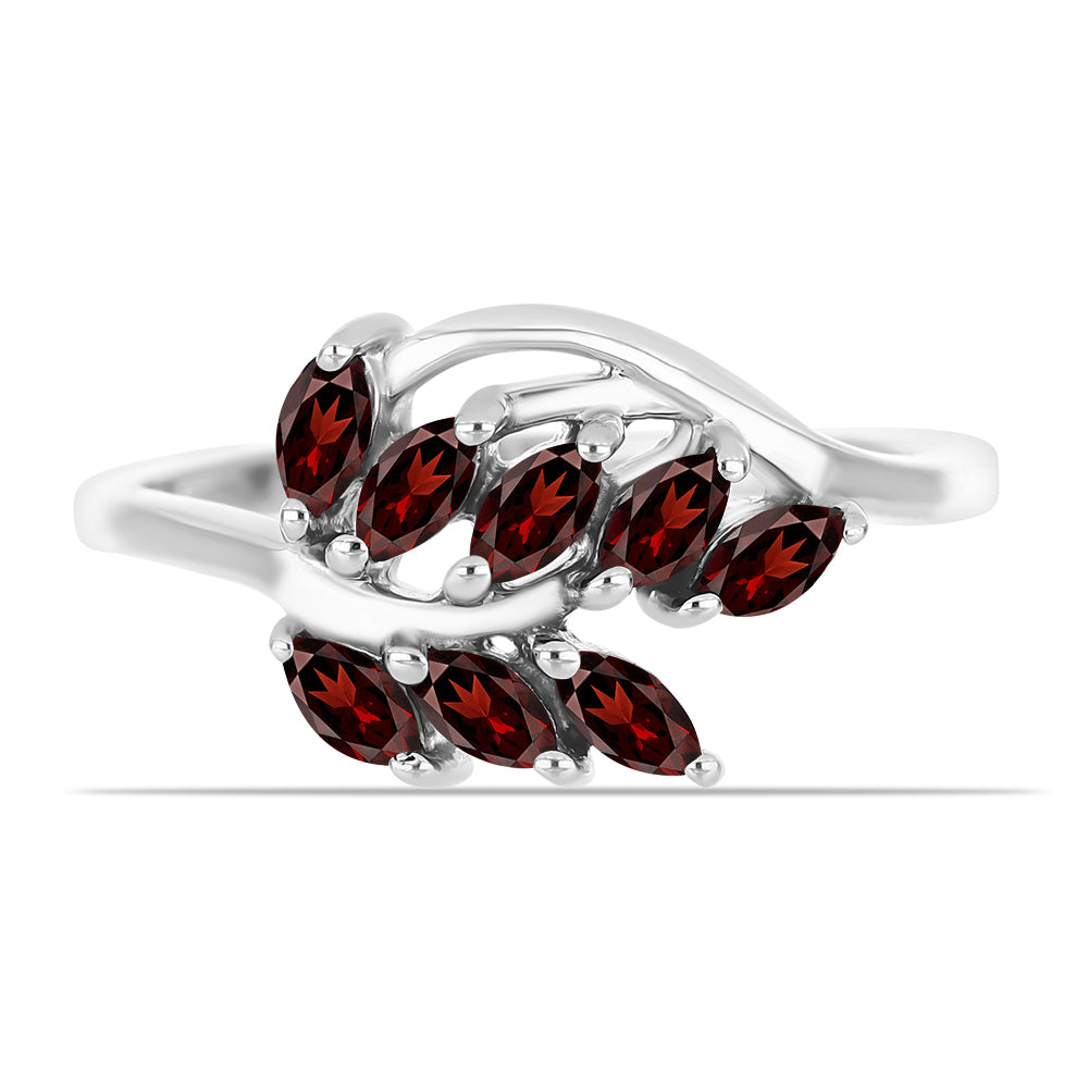 Inel din Argint 925 ( 2.52 grame ) cu Granat Barton 0.9 Carate 1 