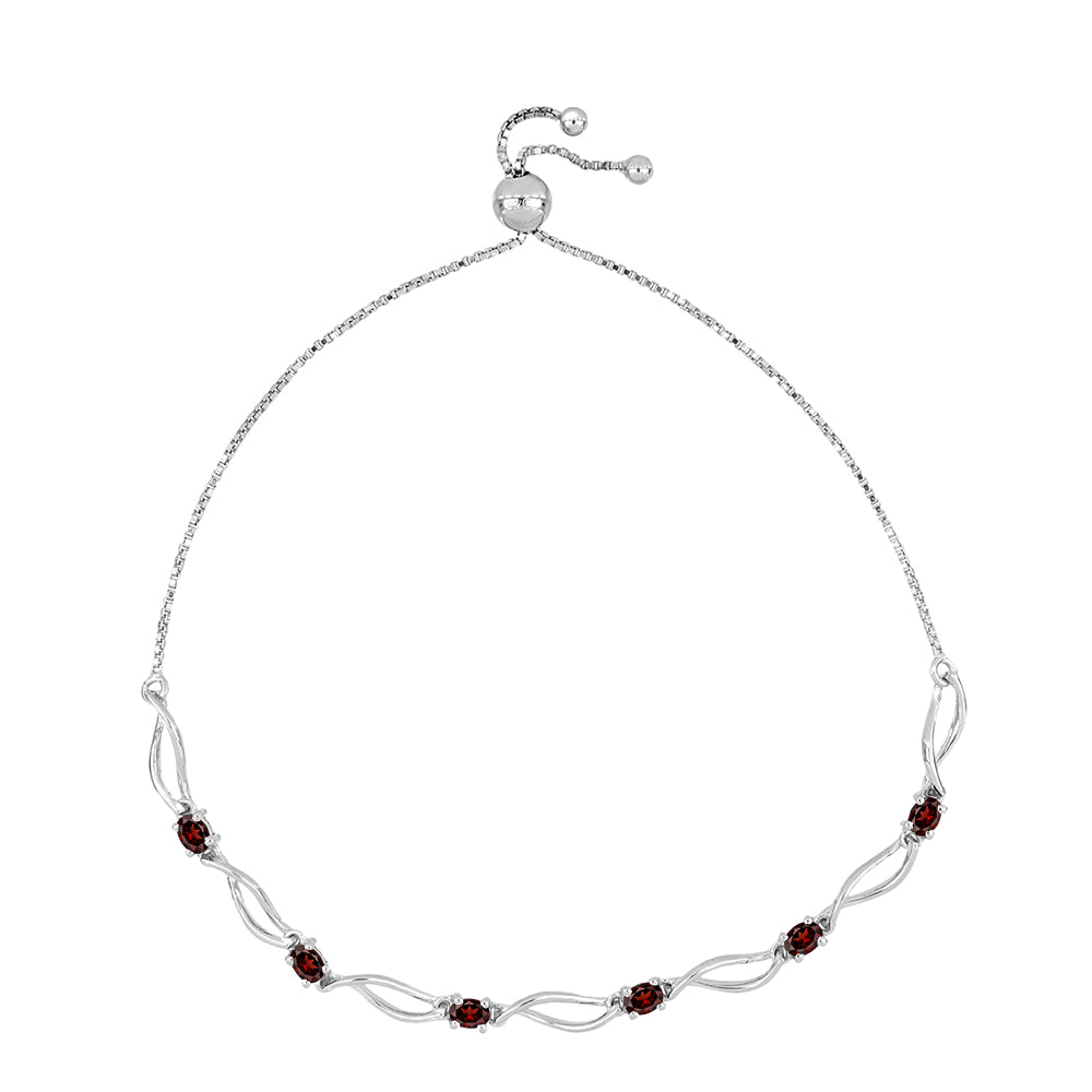 Brățară din Argint 925 ( 4.89 grame ) cu Granat Barton 1.23 Carate