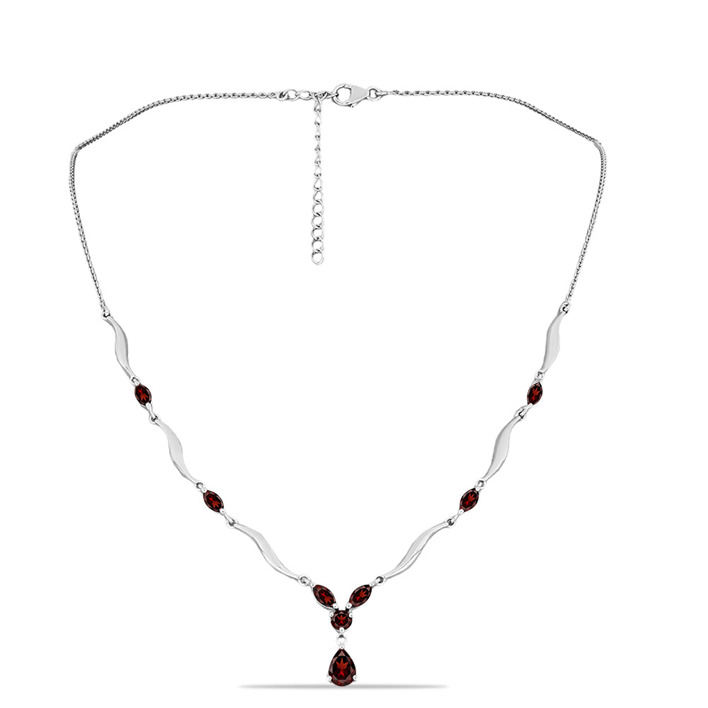 Colier din Argint 925 ( 7.77 grame ) cu Granat Barton 2.85 Carate 1 