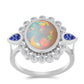 Inel din Argint 925 ( 4.2 grame ) cu Tanzanit și Opal Etiopian Lega Dembi 3.18 Carate