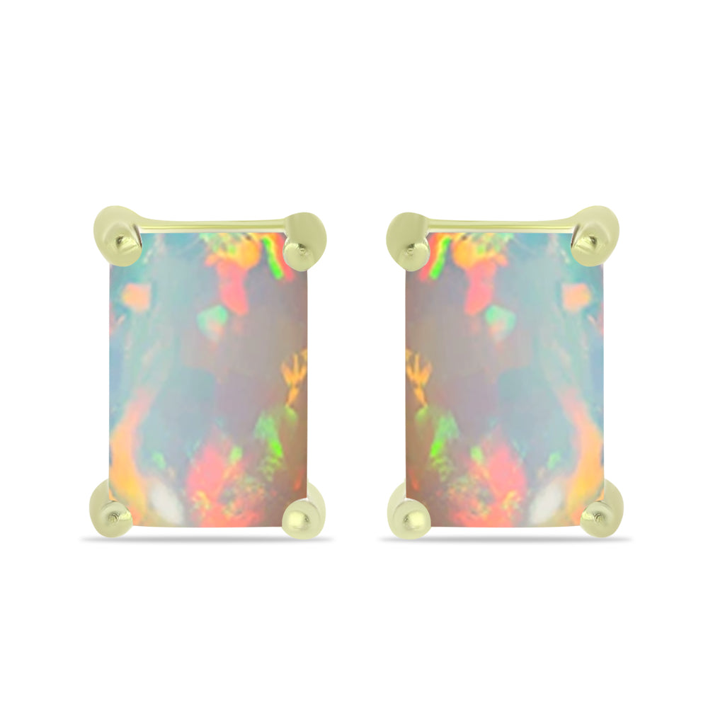 Cercei din Argint 925 Placat cu Aur ( 0.95 grame ) cu Opal Etiopian Lega Dembi 0.79 Carate