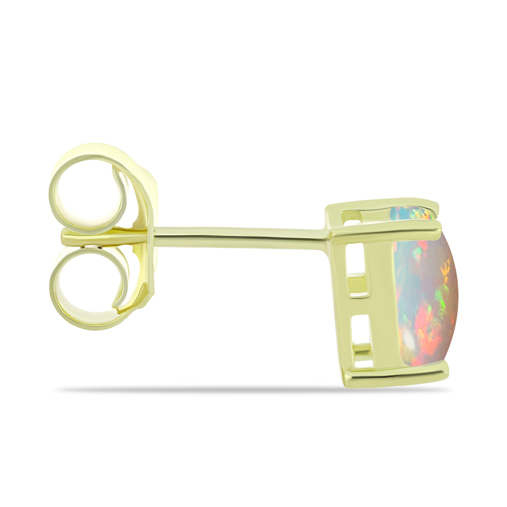 Cercei din Argint 925 Placat cu Aur ( 0.95 grame ) cu Opal Etiopian Lega Dembi 0.79 Carate 2 
