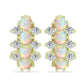 Cercei din Argint 925 Placat cu Aur ( 6.02 grame ) cu Opal Etiopian Lega Dembi și Topaz Alb 2.49 Carate