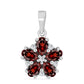Pandantiv din Argint 925 ( 1.17 grame ) cu Granat Barton și Topaz Alb 1.61 Carate