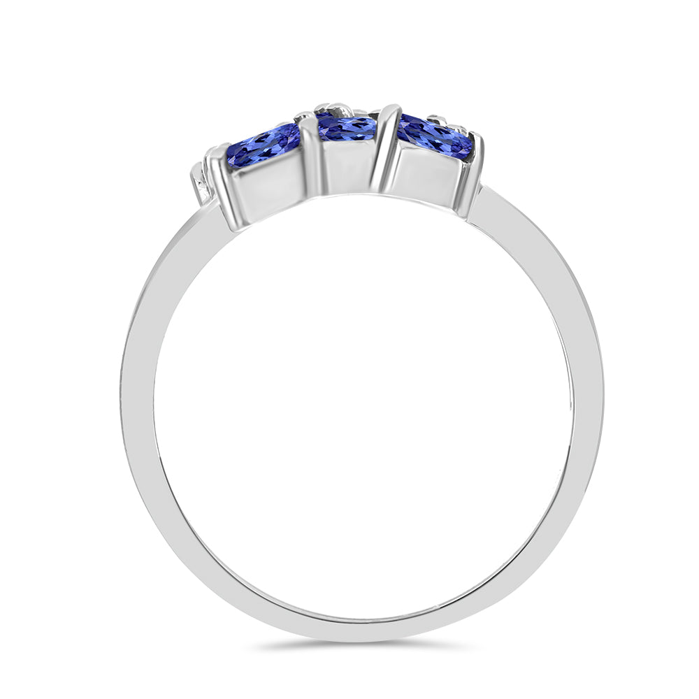 Inel din Argint 925 ( 2.95 grame ) cu Tanzanit 1.47 Carate 2 