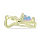 Pandantiv din Argint 925 Placat cu Aur ( 1.14 grame ) cu Opal Etiopian Lega Dembi 0.54 Carate