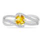 Inel din Argint 925 ( 3.81 grame ) cu Citrin Ural și Topaz Alb 1.1 Carate