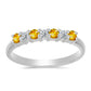 Inel din Argint 925 ( 1.83 grame ) cu Citrin Ural și Topaz Alb 0.35 Carate