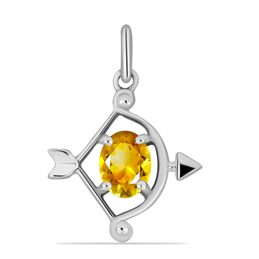 Pandantiv din Argint 925 ( 1.47 grame ) cu Citrin Ural 0.71 Carate