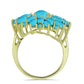 Inel din Argint 925 Placat cu Aur ( 5.36 grame ) cu Turcoaz ”Frumoasa Adormită” 4.12 Carate